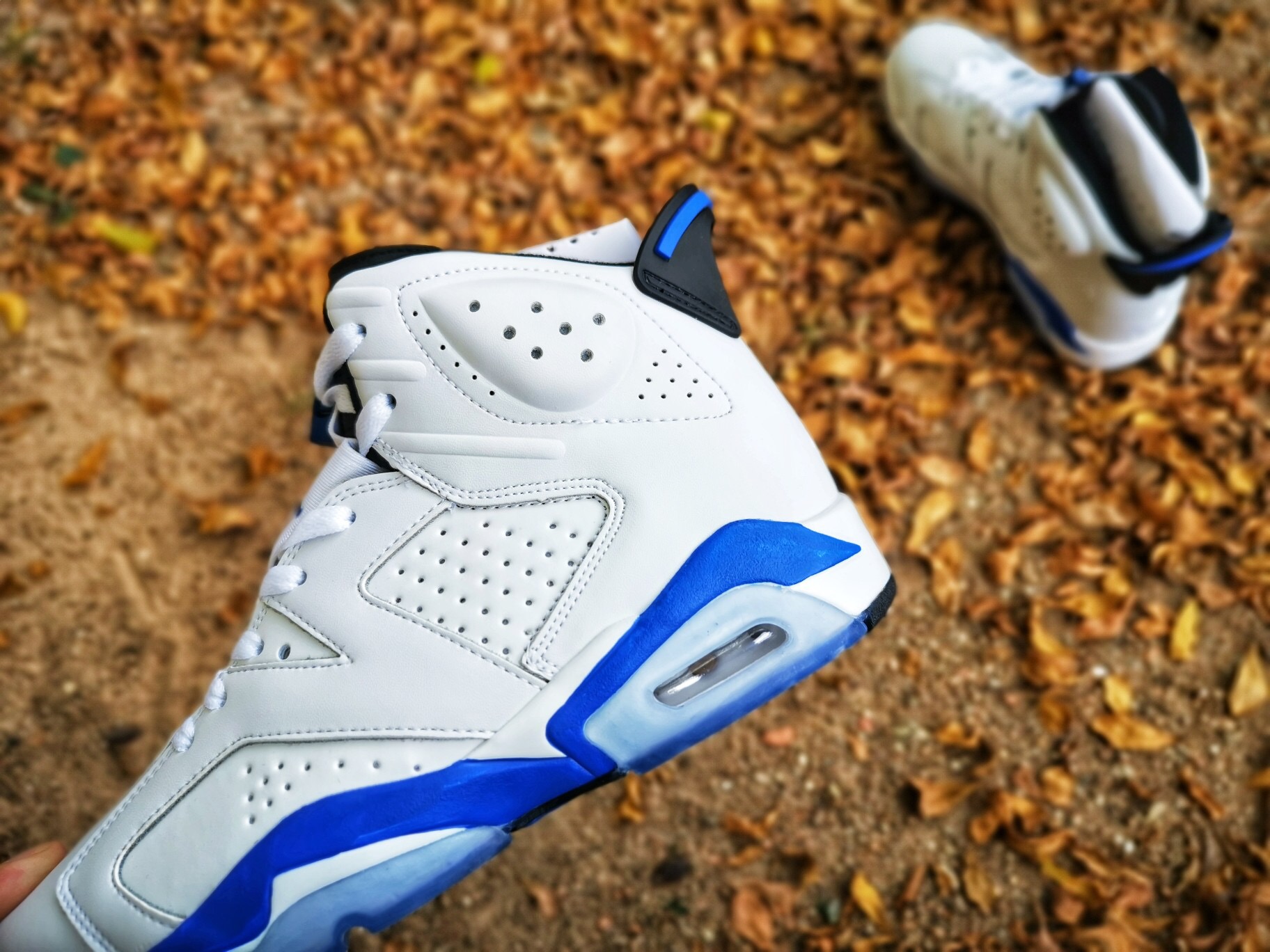 2019 Air Jordan 6 Retro White Sport Blue - Click Image to Close